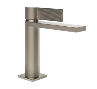 Смеситель для раковины, Gessi, Inverso Diamantato, цвет-Finox Brushed Nickel