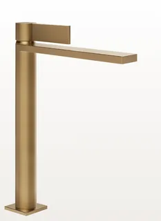Смеситель для раковины, Gessi, Inverso Diamantato, цвет-Warm Bronze Brushed PVD