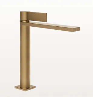 Смеситель для раковины, Gessi, Inverso Diamantato, цвет-Warm Bronze Brushed PVD