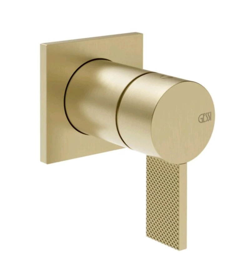 Смеситель для душа, Gessi, Inverso Diamantato, на 1 потребитель, цвет-Brushed Brass PVD (старый арт. 73619/727)