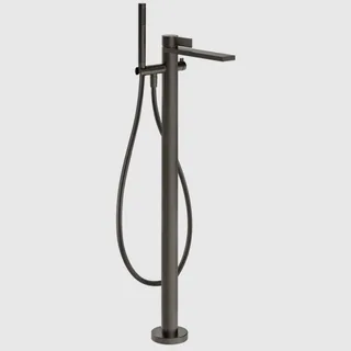 Смеситель для ванны и душа, Gessi, Inverso Diamantato, напольный, цвет-Black Metal Brushed PVD