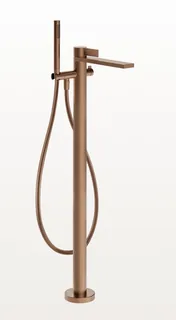Смеситель для ванны и душа, Gessi, Inverso Diamantato, напольный, цвет-Copper Brushed PVD