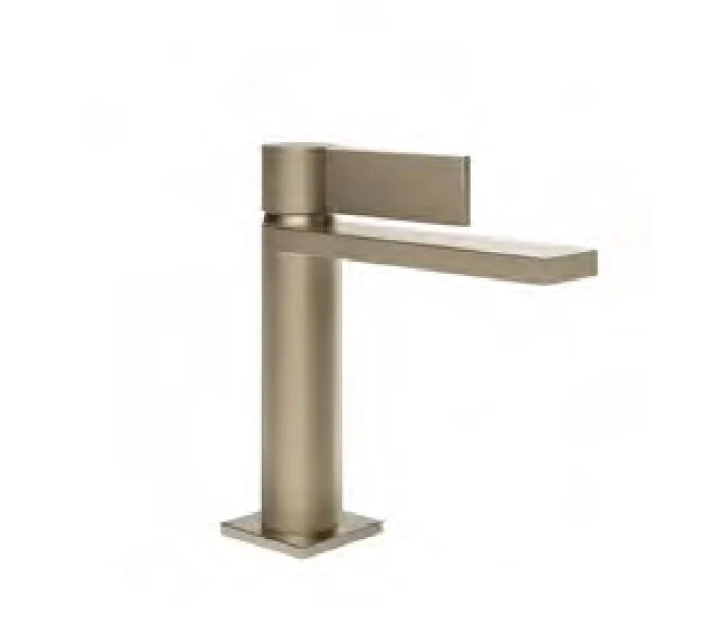 Смеситель для раковины, Gessi, Inverso Diamantato, цвет-Brushed Brass PVD