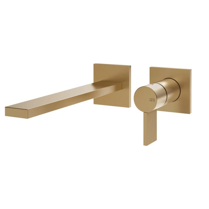 Смеситель для раковины, Gessi, Inverso Diamantato, цвет-Warm Bronze Brushed PVD