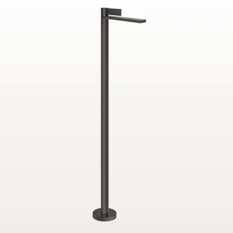 Смеситель для раковины, Gessi, Inverso Diamantato, напольный, цвет-Black Metal Brushed PVD