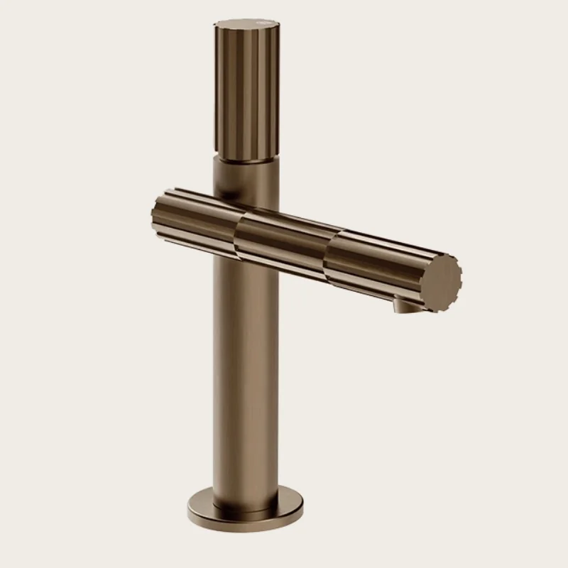 Смеситель для раковины, Gessi, Incastri Basin Area, цвет-Coffee Bronze Brushed PVD
