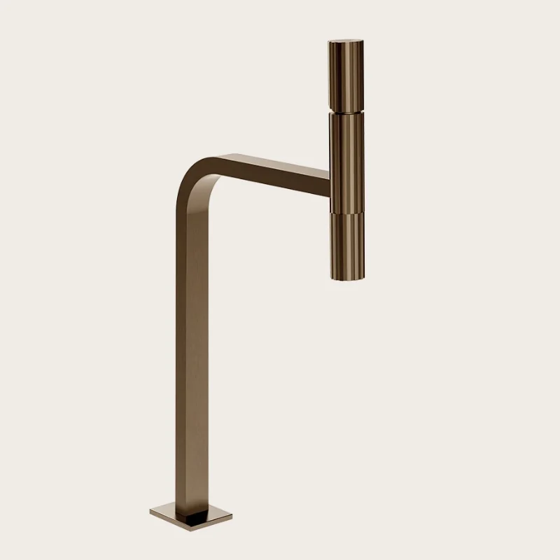 Смеситель для раковины, Gessi, Incastri Basin Area, Sospeso,, цвет-Coffee Bronze Brushed PVD