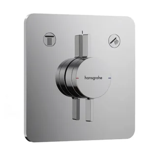 Смеситель для душа, Hansgrohe, DuoTurn Q, на 2 потребителя, настенный встраиваемый, цвет-хром
