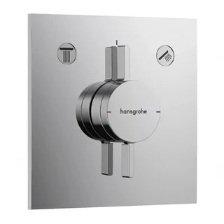 Смеситель для душа, Hansgrohe, DuoTurn E, на 2 потребителя, цвет-хром