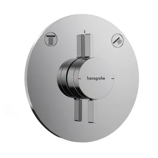 Смеситель для душа, Hansgrohe, DuoTurn S, на 2 потребителя, настенный встраиваемый, цвет-хром