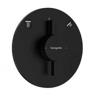 Смеситель для душа, Hansgrohe, DuoTurn S, на 2 потребителя, настенный встраиваемый, цвет-черный матовый