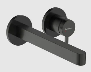 Смеситель для раковины, Hansgrohe, Finoris, настенный встраиваемый, цвет-шлифованный черный хром — иконка
