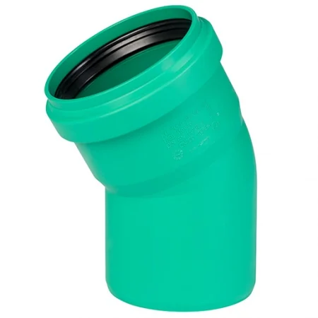 Отвод, Ostendorf, KG2000, KG2000B, 30°, 110, PP-MD, цвет-RAL 6017 зеленый, для усиленной канализации