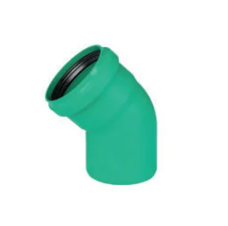 Отвод, Ostendorf, KG2000, KG2000B, 45°, 200, PP-MD, цвет-RAL 6017 зеленый, для усиленной канализации