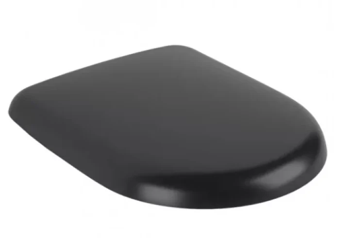 Сиденье для унитаза, Villeroy&Boch, Antao, шг 370*445, CeramicPlus, цвет-Pure Black