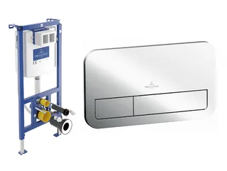 Инсталляция + Клавиша смыва, Villeroy&Boch, ViConnect, для унитаза, шгв 525*135*1120, цвет клавиши-хром — иконка