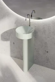 Раковина, Bette, BetteSuno Pedestal, шгв 340*340*863, отверстия для смесителя-1, цвет-Salvia