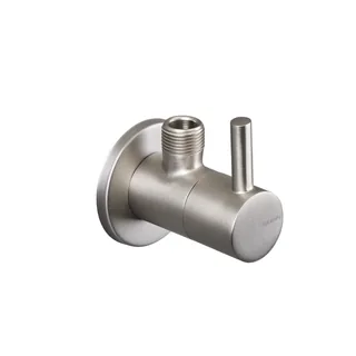 Вентиль, Splendy, запорный угловой, 3/8", цвет-никель брашированный
