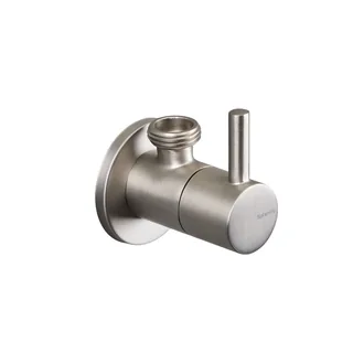 Вентиль, Splendy, запорный угловой, 1/2", цвет-никель брашированный