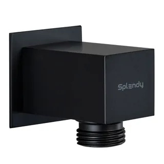 Шланговое подсоединение, Splendy, квадратный отражатель, без держателя, цвет-черный матовый