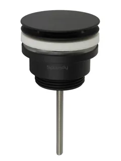 Донный клапан, Splendy, для раковин, универсальный, Click Clack, 1 1/4", цвет-черный матовый
