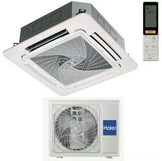 AB105S2SR1FA / 1U105S2SQ1FA / PB-950QB, Сплит-система, Haier, Super Match Plus, кассетная, 4-х поточная с круговым потоком, с ИК пультом