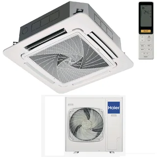 AB140S2SR1FA / 1U140S2SN2FA / PB-950QB, Сплит-система, Haier, Super Match Plus, кассетная, 4-х поточная с круговым потоком, с ИК пультом