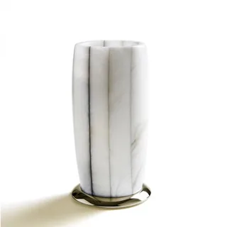 Стакан, 3SC, Rigato, шгв 80*80*150, цвет-Polished Gold 24Kt/Alabaster