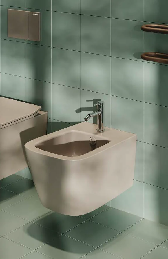 Биде, Artceram, A16, подвесной, шгв 360*525*290, Saniglaze, цвет-Brown matera (Товар заказной, возврату не подлежит)