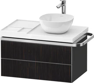 Тумба под раковину, Duravit, Aurena, шгв 784*492*435, раковина-необходимо заказать, цвет-тисненое эбеновое дерево/графит суперматовый — иконка