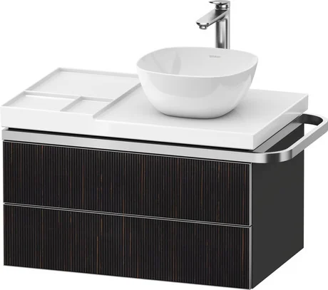 Тумба под раковину, Duravit, Aurena, шгв 784*492*435, раковина-необходимо заказать, цвет-тисненое эбеновое дерево/графит суперматовый