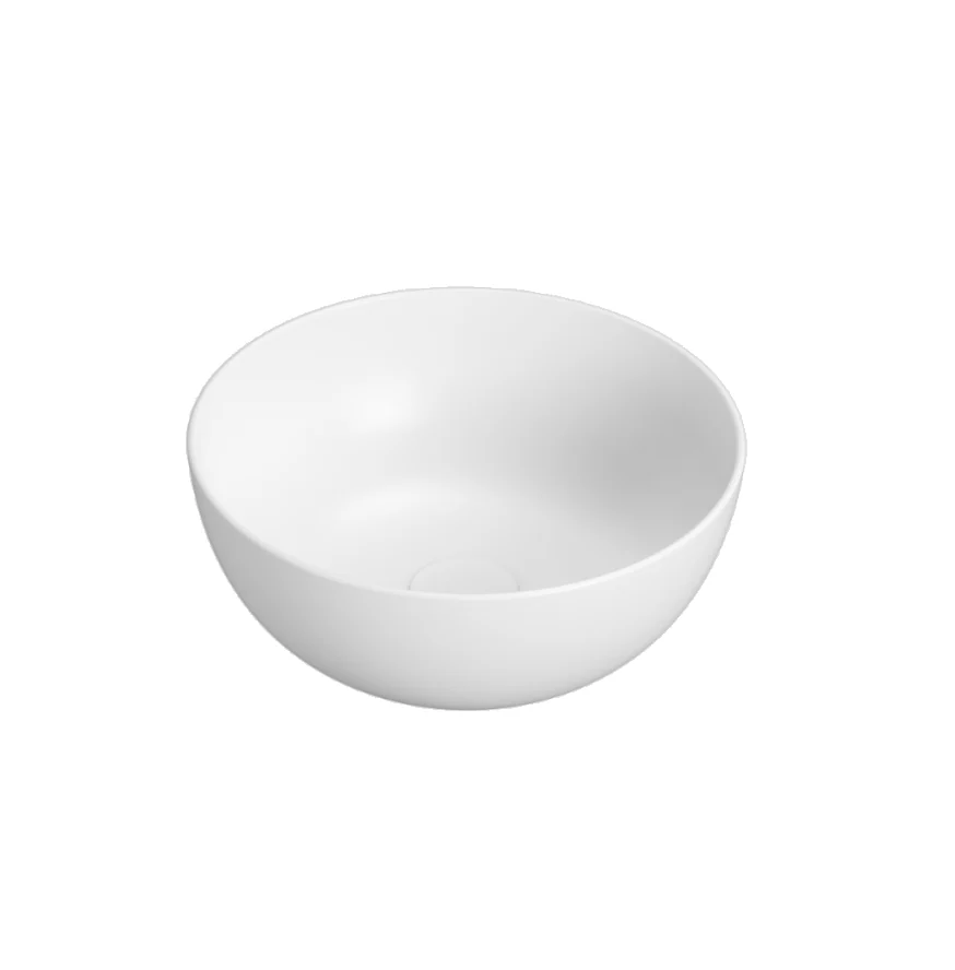 Раковина, Globo, T-EDGE, шгв 370*370*160, отверстия для смесителя-отсутствуют, CERASLIDE, BATAFORM, цвет-белый матовый