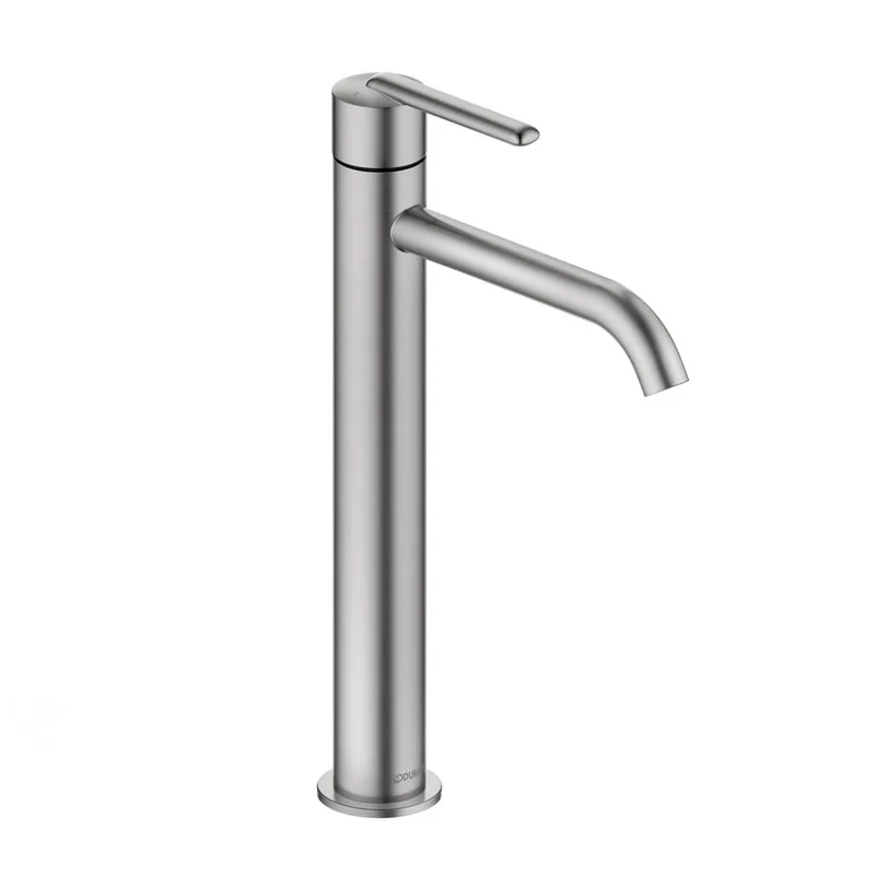 Смеситель для раковины, Duravit, Balcoon, цвет-сталь брашированная