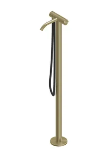 Смеситель для ванны и душа, Quadro design, Hum, напольный, цвет-Light Gold PVD — иконка