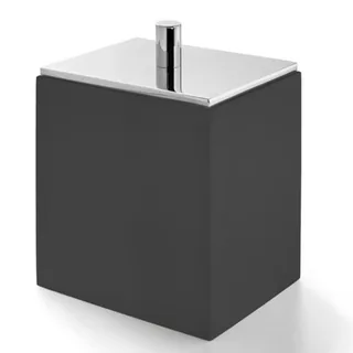 Контейнер универсальный, 3SC, BeMood Black, с крышкой, шгв 100*80*125, цвет-композит чёрный/хром