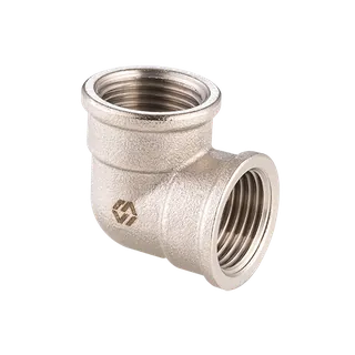 Угольник, 3/4" x 1/2", ВВ, латунь никелированная