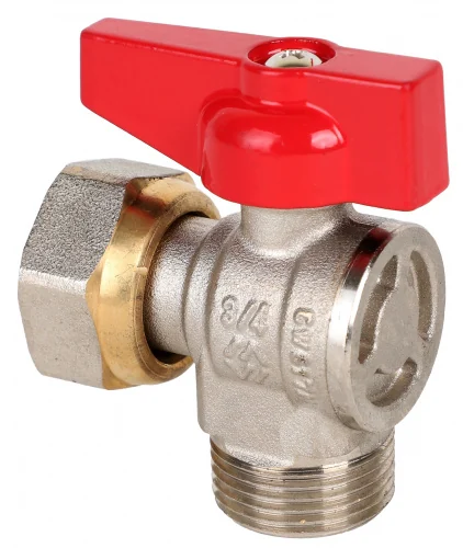 Кран шаровой, Premium, ГОСТ, угловой, 3/4", НВ, PN 25, ручка-бабочка, с накидной гайкой