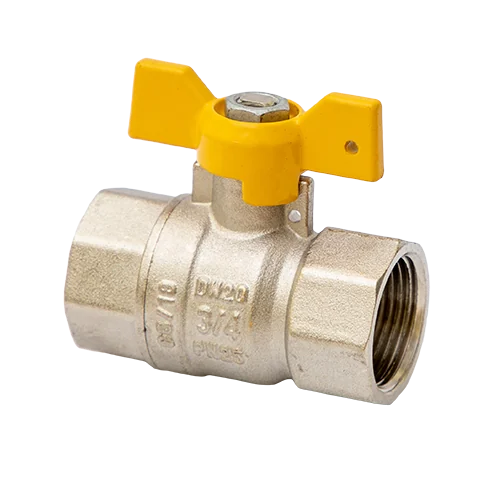 Кран шаровой, Premium, 3/4", ВВ, PN 25, ручка-бабочка, газовый
