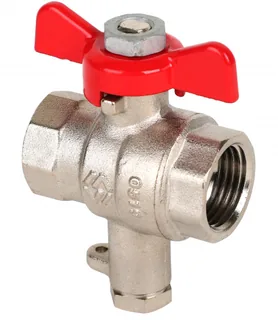 Кран шаровой, Premium, ГОСТ, 3/4" х 8 мм, ВВ, PN 25, ручка-бабочка, для подключения термодатчика
