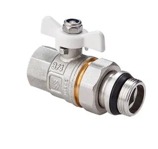 Кран-американка шаровой, Premium, ГОСТ, прямой, 3/4", НВ, PN 40, ручка-бабочка, с полусгоном и самоуплотняющимся кольцом