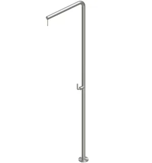 Душевая стойка, Quadro design, Levo, уличная, цвет-Steel Brushed — иконка