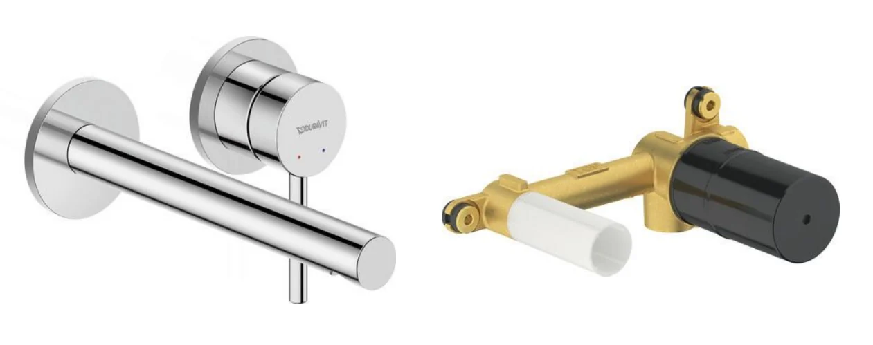Смеситель для раковины, Duravit, Circle, внутренняя часть-в комплекте, цвет-хром