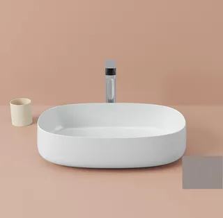 Раковина, Artceram, Cognac, шгв 550*350*145, отверстия для смесителя-отсутствуют, Saniglaze, цвет-Gravel matt (Товар заказной, возврату не подлежит) — иконка