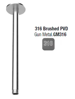 Держатель верхнего душа, Almar, 316 Stainless Steel, цвет-Gun Metal Brushed PVD (Товар заказной, возврату не подлежит)