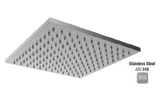Верхний душ, Almar, 316 Stainless Steel, 303*303, цвет-316 Stainless Steel (Товар заказной, возврату не подлежит)