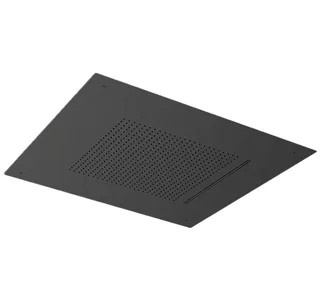 Верхний душ, Almar, Velvet, 498*498, цвет-Absolute Black Brushed PVD (Товар заказной, возврату не подлежит)