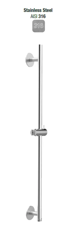 Штанга для душа, Almar, 316 Stainless Steel, 810, цвет-Stainless Steel AISI 316 (Товар заказной, возврату не подлежит)