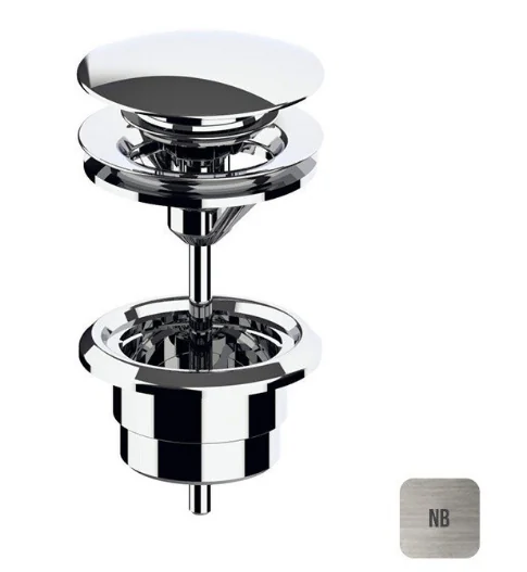 Донный клапан, Almar, для раковин, 1 1/4", цвет-Nickel Brushed (ПРОДАЕТСЯ ТОЛЬКО В КОМПЛЕКТЕ С ОСНОВНЫМ ИЗДЕЛИЕМ) (Товар заказной, возврату не подлежит)