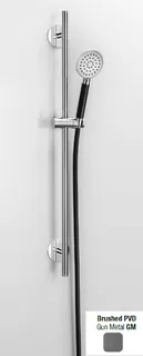Душевой гарнитур, Almar, Sliding Rails set, 90*224, цвет-Gun Metal Brushed PVD (Товар заказной, возврату не подлежит)