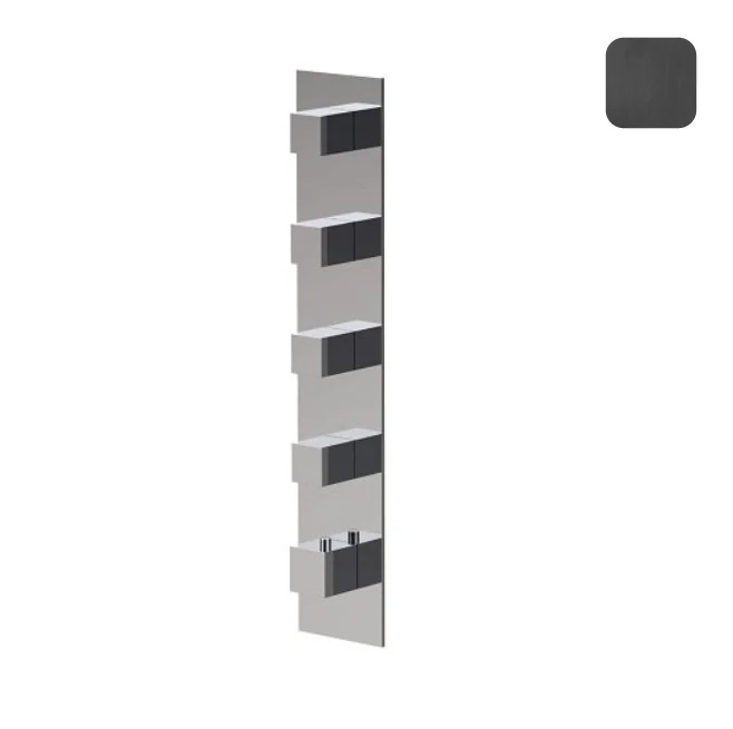 Смеситель для душа, Almar, Water Control Modular, на 4 потребителя, цвет-Absolute Black Brushed (Товар заказной, возврату не подлежит)